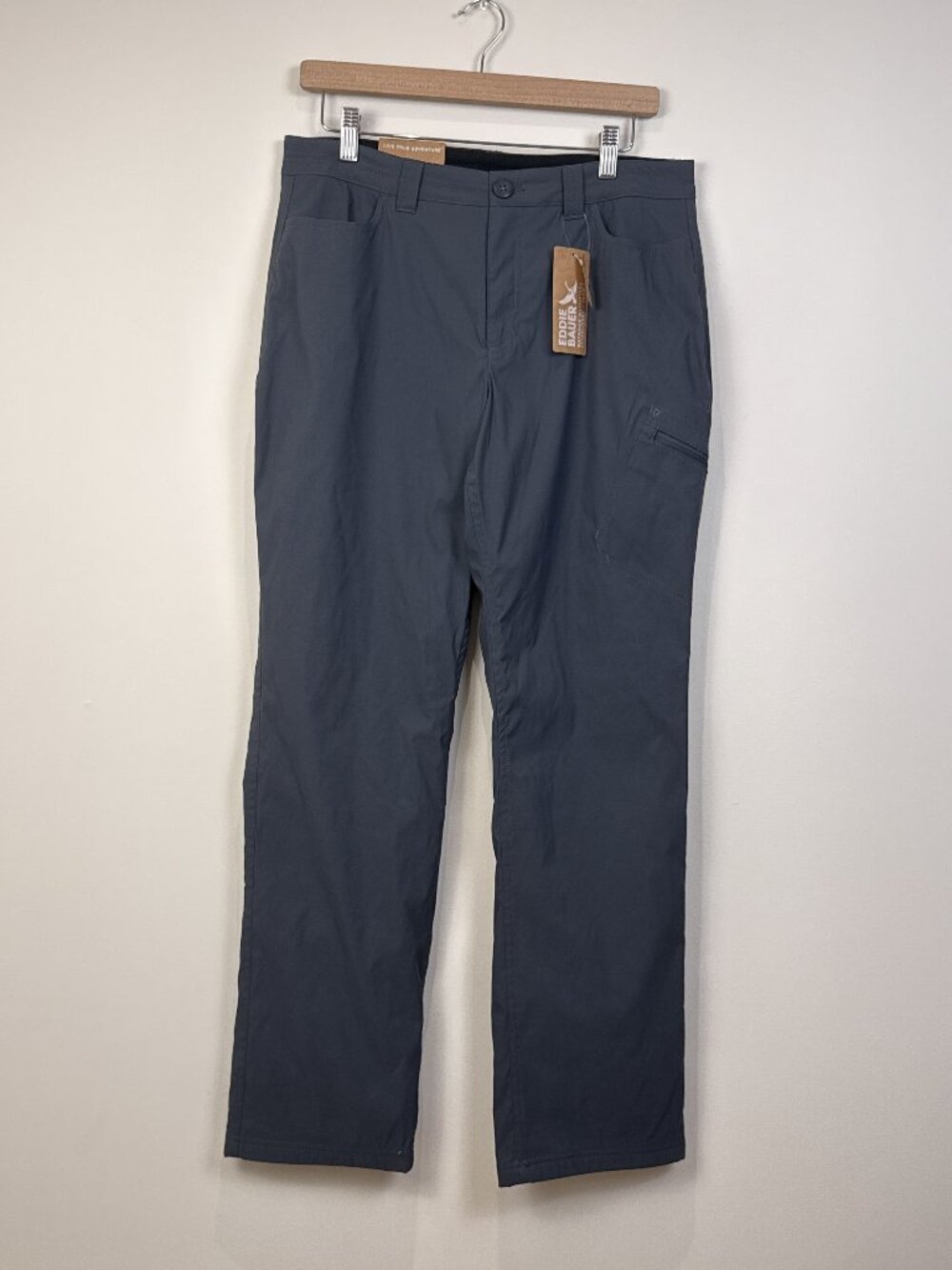Eddie Bauer Womens WR Rainier Lined Pant Size 10 32 Inseam Dark Grey Fleece